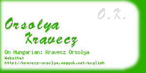 orsolya kravecz business card